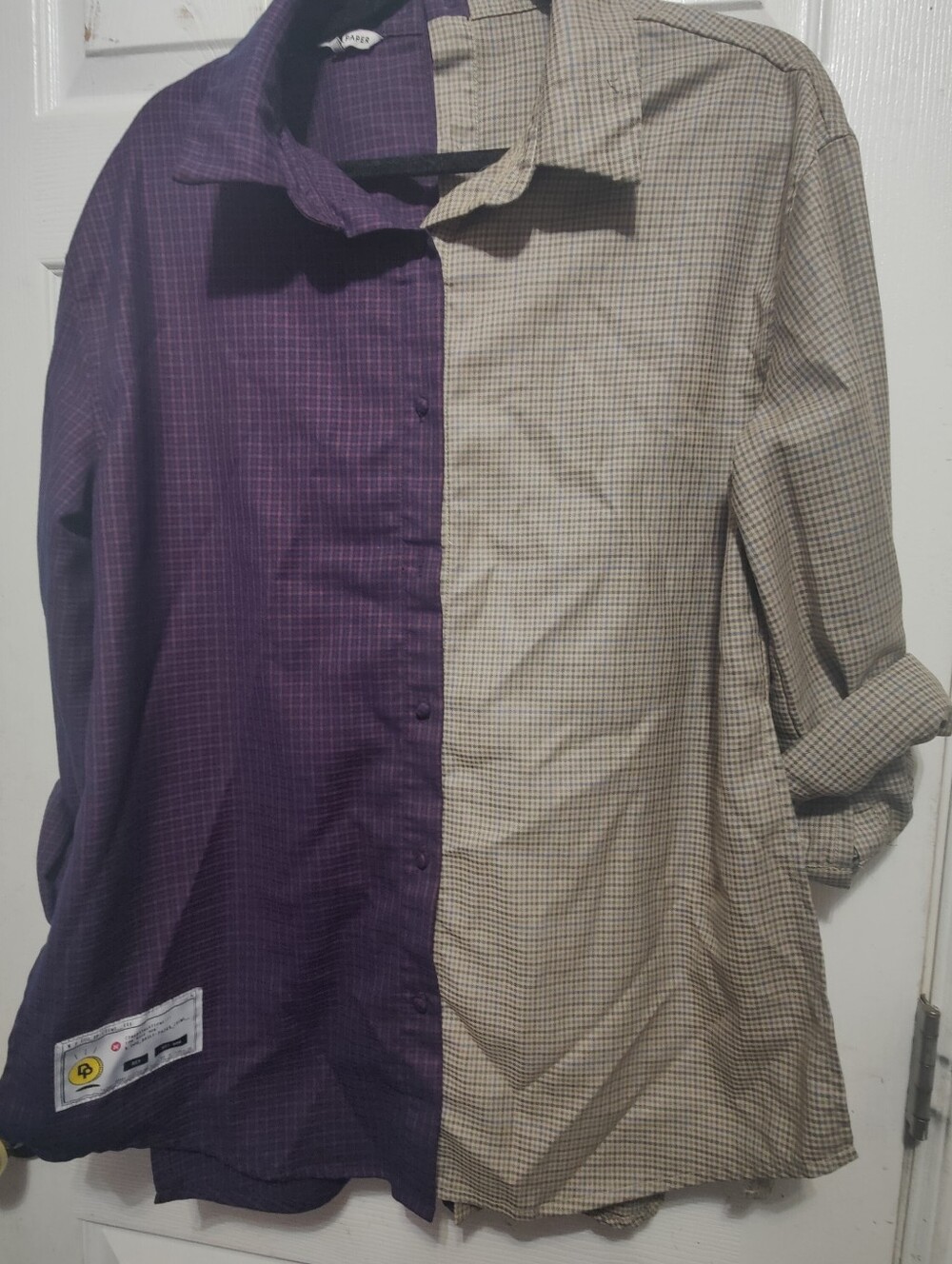 Daily Paper Two-Tone Purple and Tan Lightweight Shirt Jacket